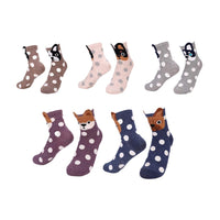 5 Pairs of Cotton Socks for Dog Enthusiasts