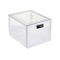 Lockable Storage Box Food Medicine Locking Box Tablet Phone Locked Box Transparent