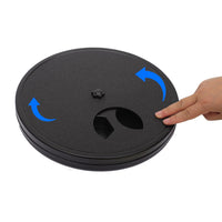 Non-Slip Pet Dog Scratch Board Rotating Round Dog Nail Scratch Pad with 6 Snack Compartments Black