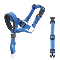 Adjustable Dog Head Collar Training Collar for Long-Snout Dogs Blue