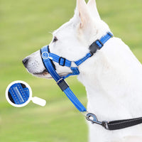 Adjustable Dog Head Collar Training Collar for Long-Snout Dogs Blue