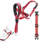 Adjustable Dog Head Collar Training Collar for Long-Snout Dogs Red