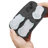 3D French Bulldog Ice Cube Mold 4 Hole Ice Cube Tray Kitchen Tool