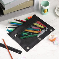 3Pcs Pencil Pouch Pencil Case Zipper Pen Pouch Stationery Bag Fits 3-Ring Binder