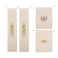 4 Pcs Linen Bread Bags Reusable Reusable Bread Bags with Drawstring for Homemade Bread