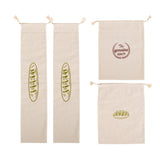 4 Pcs Linen Bread Bags Reusable Reusable Bread Bags with Drawstring for Homemade Bread