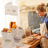 4 Pcs Linen Bread Bags Reusable Reusable Bread Bags with Drawstring for Homemade Bread