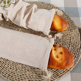 4 Pcs Linen Bread Bags Reusable Reusable Bread Bags with Drawstring for Homemade Bread