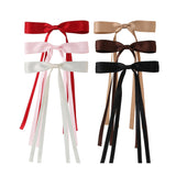 6Pcs Bow Hair Clips Ribbon Accessories Barrette Hair Bow for Women Girls Style A