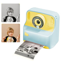 Kids Instant Print Camera with Memory Card and 5 Rolls of Print Paper Blue