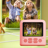 Kids Instant Print Camera with Memory Card and 5 Rolls of Print Paper Pink