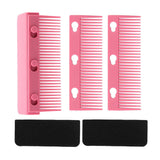 Set of Detachable Flat Iron Comb Attachment Clip-on Hair Straightening Comb Hair Styling Tool Pink