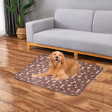 Washable Dog Pee Pads Reusable Cat Puppy Pee Training Mat Brown