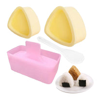 Set of 3Pcs Onigiri Mold DIY Rice Mold Press Triangle Sushi Musubi Maker Kit with Spoon