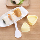 Set of 3Pcs Onigiri Mold DIY Rice Mold Press Triangle Sushi Musubi Maker Kit with Spoon