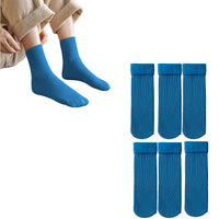 3 Pairs of Warm Plush Thermal Socks Thick Winter Snow Boot Socks for Women Blue