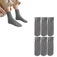 3 Pairs of Warm Plush Thermal Socks Thick Winter Snow Boot Socks for Women Gray