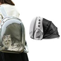 Expandable Travel Cat Backpack Carrier Polarized Tinted Bubble Window Pet Backpack Grey