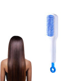 Self Cleaning Hair Brush Anti-Static Massage Comb with Retractable Bristles White