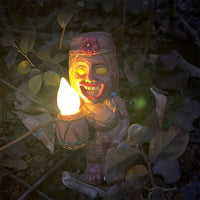 Mayan Smiling Face Solar Light Creative Garden Solar Resin Garden Decoration Light for Patio Lawn Yard Style 1