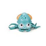 Electric Crawling Octopus Toy LED Light Up Musical Walking Toy for Kids Green