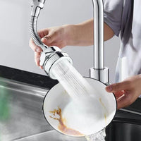 3 Modes Adjustable Long Faucet Sprayer Head 360-Degree Rotatable Kitchen Anti -Splash Tap Booster