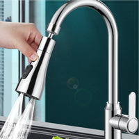 3 Modes Faucet Sprayer 360 Flexible Kitchen Sink Extension Attachment Water Saving Nozzle Silver