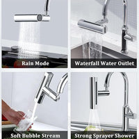 4 Modes Kitchen Sink 360 Flexible Extension Hose Faucet Sprayer Attachment Water Saving Long Nozzle