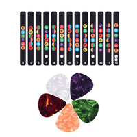 Guitar Note Stickers Set Fretboard Stickers with 5Pcs Guitar Picks for Beginner Learner Practice