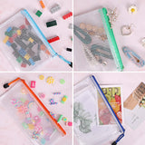 30Pcs Mesh Zipper Pouch Muti-Size Plastic File Bags Travel Pouch Multipurpose for Travel Office Home Storage