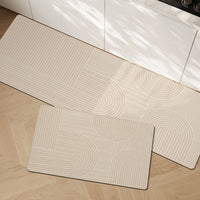 2Pcs Set Kitchen Water Absorption Floor Mats Non-Slip Bathroom Door Mats Style 2