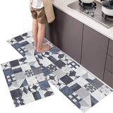 2Pcs Set Non-Slip Kitchen Floor Mats Home Door Mats Easy Clean Style 3