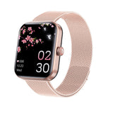 Bluetooth Smart Watch for Women Touch Screen Watch Heart Rate Sleep Monitor Fitness Tracker for iOS Android Pink