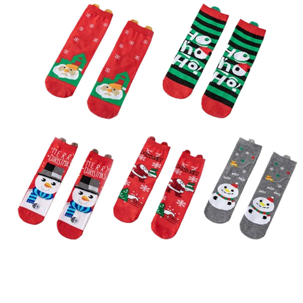 5 Pairs of Christmas Socks for Women Style 2