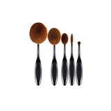 5-Piece Makeup Brushes Set Cosmetic Blushes Eyebrow Foundation Powder Brushes Kit Toothbrush Shape-Style1