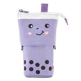 Telescopic Standing Pencil Case Cute Telescopic Pen Bag Purple