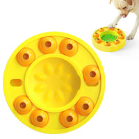 Pets Puzzles Toy Pet Slow Feeder Interactive Treat Dispenser Pet Bowl Yellow