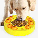 Pets Puzzles Toy Pet Slow Feeder Interactive Treat Dispenser Pet Bowl Yellow