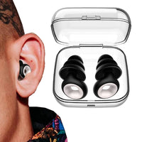 Reusable Hoop Noise Reduction Earplugs Black