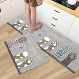 2Pcs Kitchen Floor Mat Non-Slip Doormat Home Decoration Doormat Grey