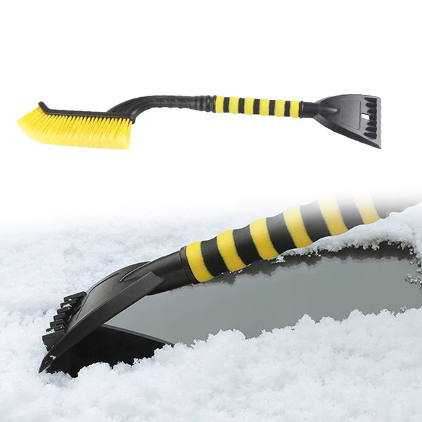 Ice Scraper for Car Windshield with Brush Yellow