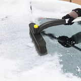 Snow Scraper with Extendable Snow Brush for Car Windshield Car Snow Removal Tool Yellow