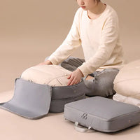 Compression Storage Bag Travel Packing Cube Seasonal Clothes Organizer Bag Grey