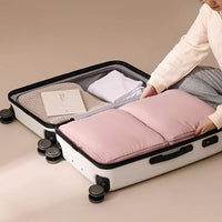 Compression Storage Bag Travel Packing Cube Seasonal Clothes Organizer Bag Pink