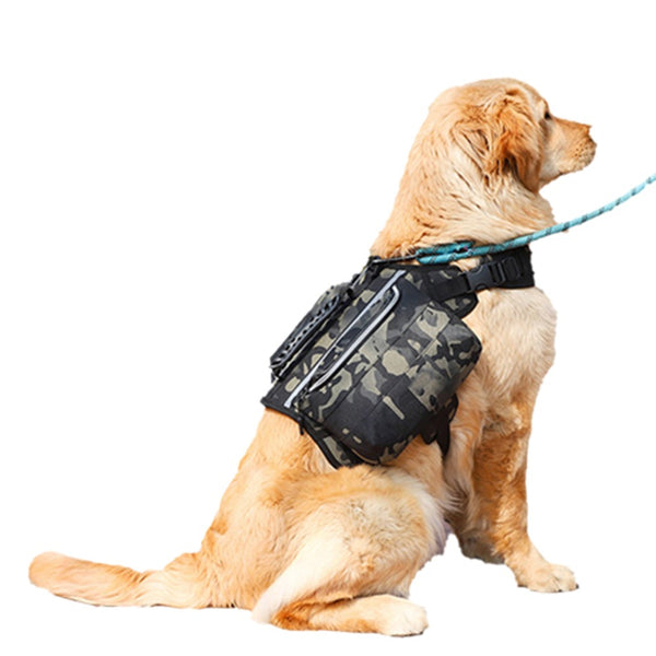 Travel Outdoors Pet Dog Backpack Adjustable Camping Hiking Dog Backpack Black