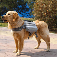 Travel Outdoors Pet Dog Backpack Adjustable Camping Hiking Dog Backpack Grey