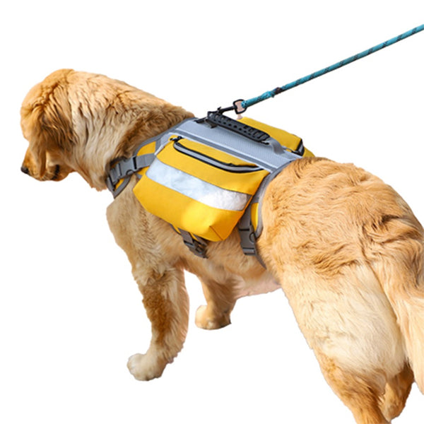 Travel Outdoors Pet Dog Backpack Adjustable Camping Hiking Dog Backpack Yellow