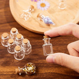 50 Pieces Mini Jars with Cork Stoppers Tiny Cork Glass Bottles Wishing Bottle Message Bottle DIY Decoration Style 2