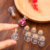 50 Pieces Mini Jars with Cork Stoppers Tiny Cork Glass Bottles Wishing Bottle Message Bottle DIY Decoration Style 2