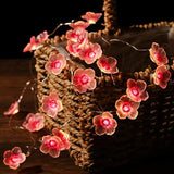 30LEDs Cherry Blossom String Lights Battery Operated String Lights Curtain Decorative Fairy Lights Home Decor